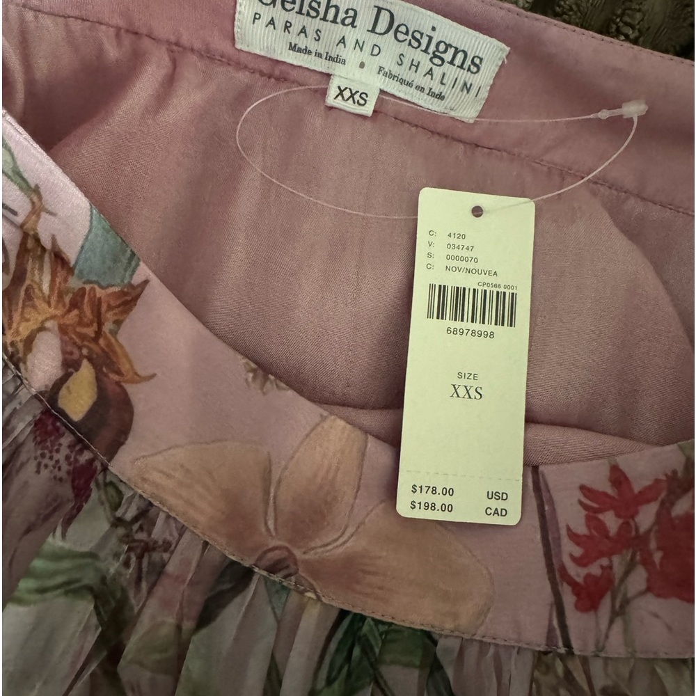 NWT Geisha Designs Ruffled Floral Skirt - Picture 8 of 8